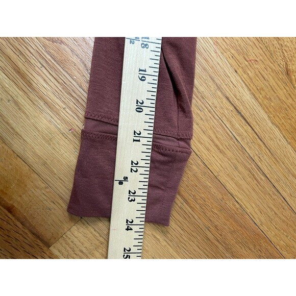 Athleta Industry Women's Dress Midi Bodycon Turtleneck Stretch Ruched M Brown - Picture 7 of 10